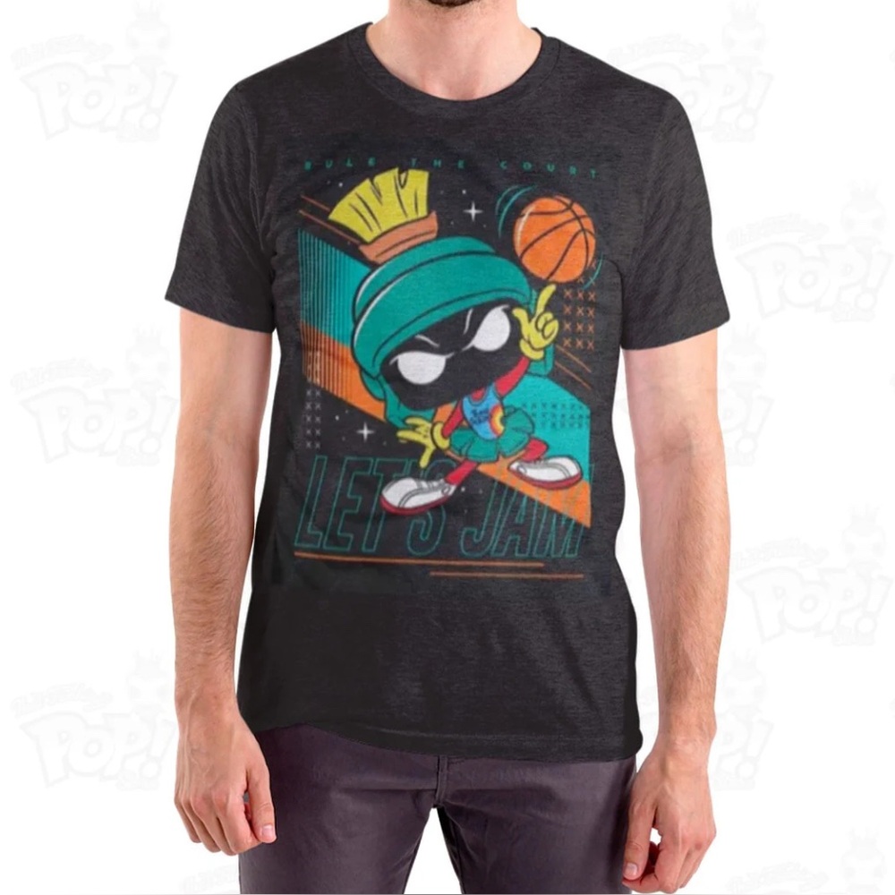 SPACE JAM MARVIN MARTIAN FUNKO POP BLACK T-SHIRT Size L